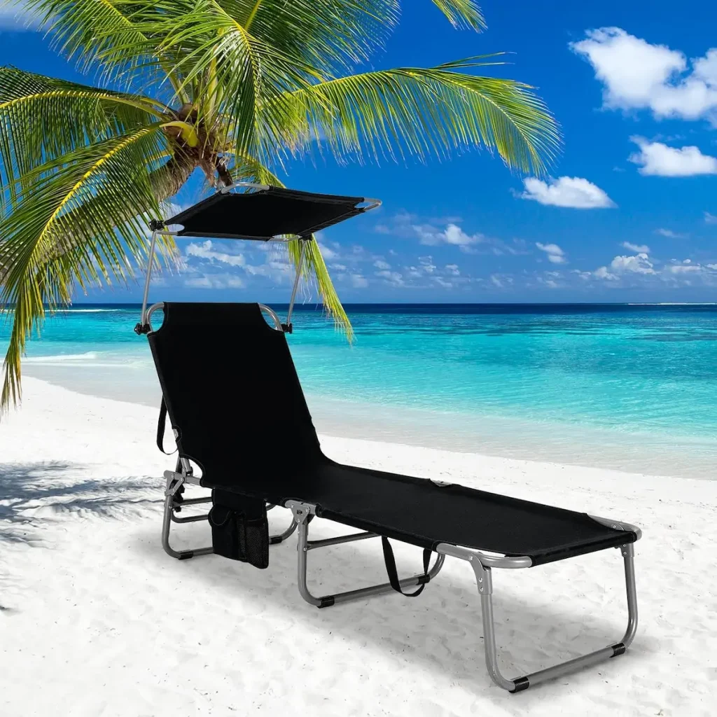 Tangkula Outdoor Folding Chaise Lounge